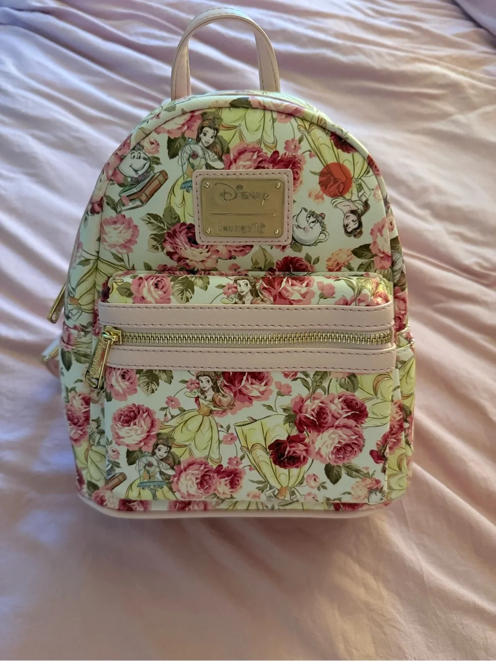 Loungefly Disney’s Beauty and the Beast Floral Characters AOP Backpack